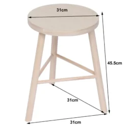 Tabouret van massief grenen