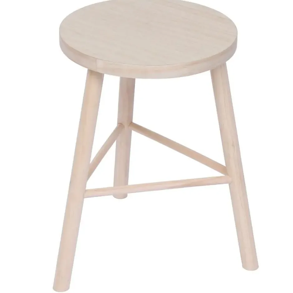 Tabouret van massief grenen