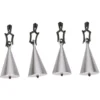 Tafelkleedgewichtjes kegels - 4x - zilver - 7 cm - Tuin