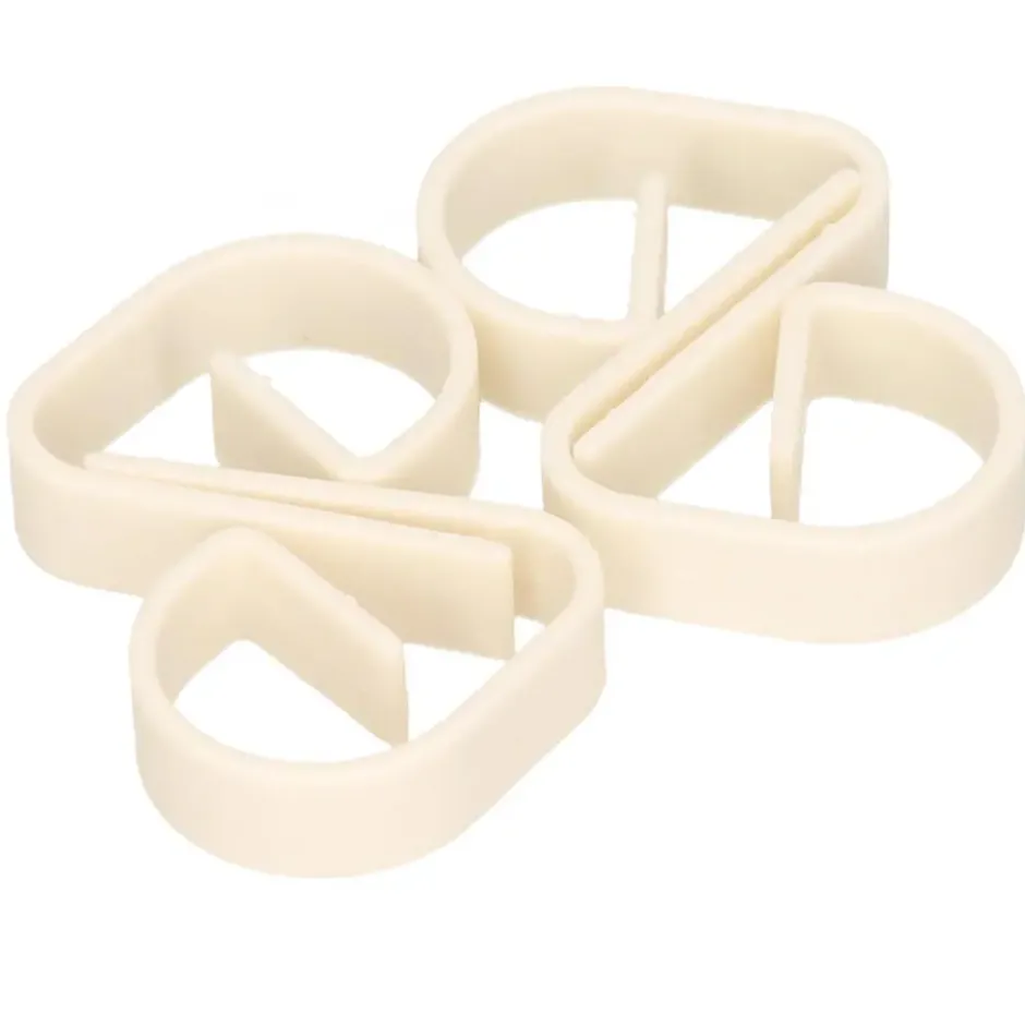 Tafelkleed - 12st - vastzet klemmen - wit - 5 cm