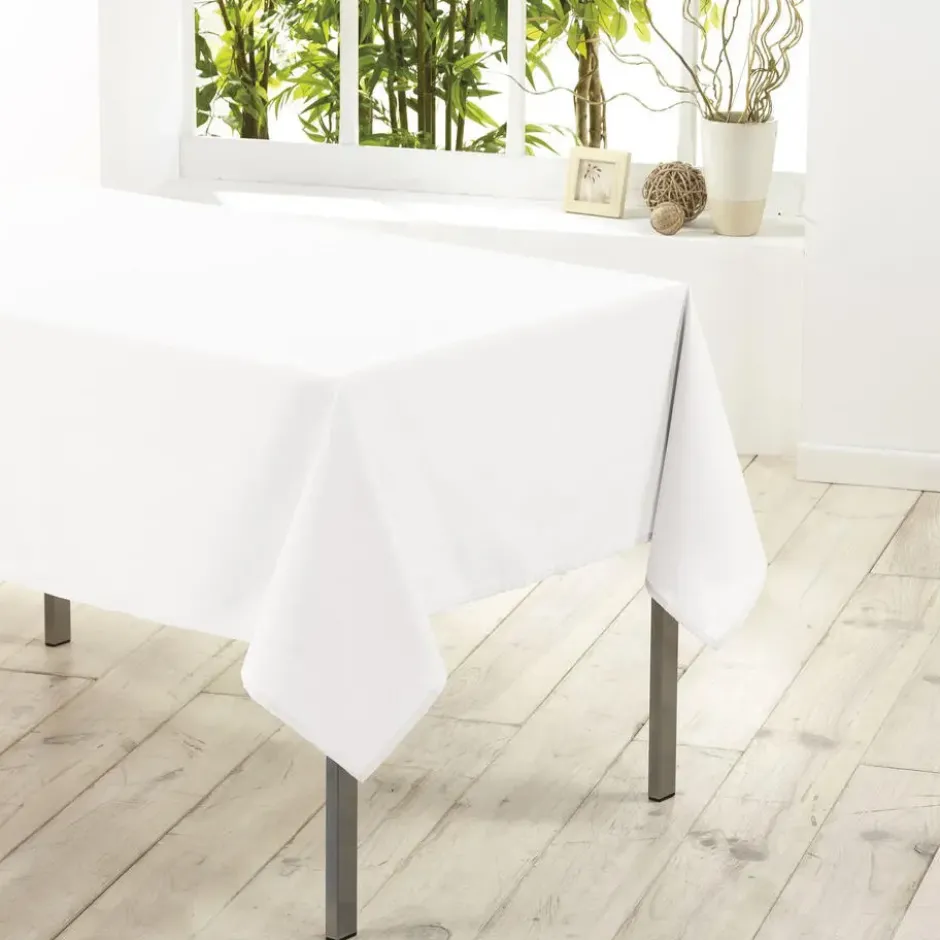 Tafelkleed wit - polyester - 140 x 200 cm - tafelkleden