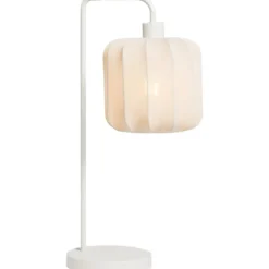 Tafellamp Fenne - beige stof/metaal - E27 - 58x23x20 cm
