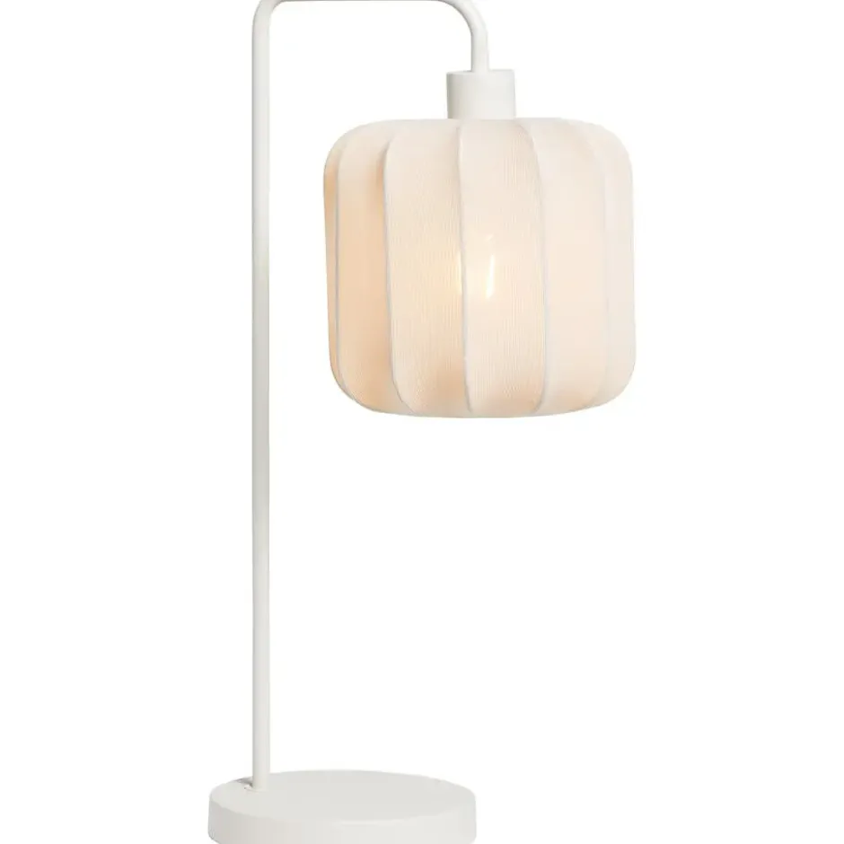 Tafellamp Fenne - beige stof/metaal - E27 - 58x23x20 cm