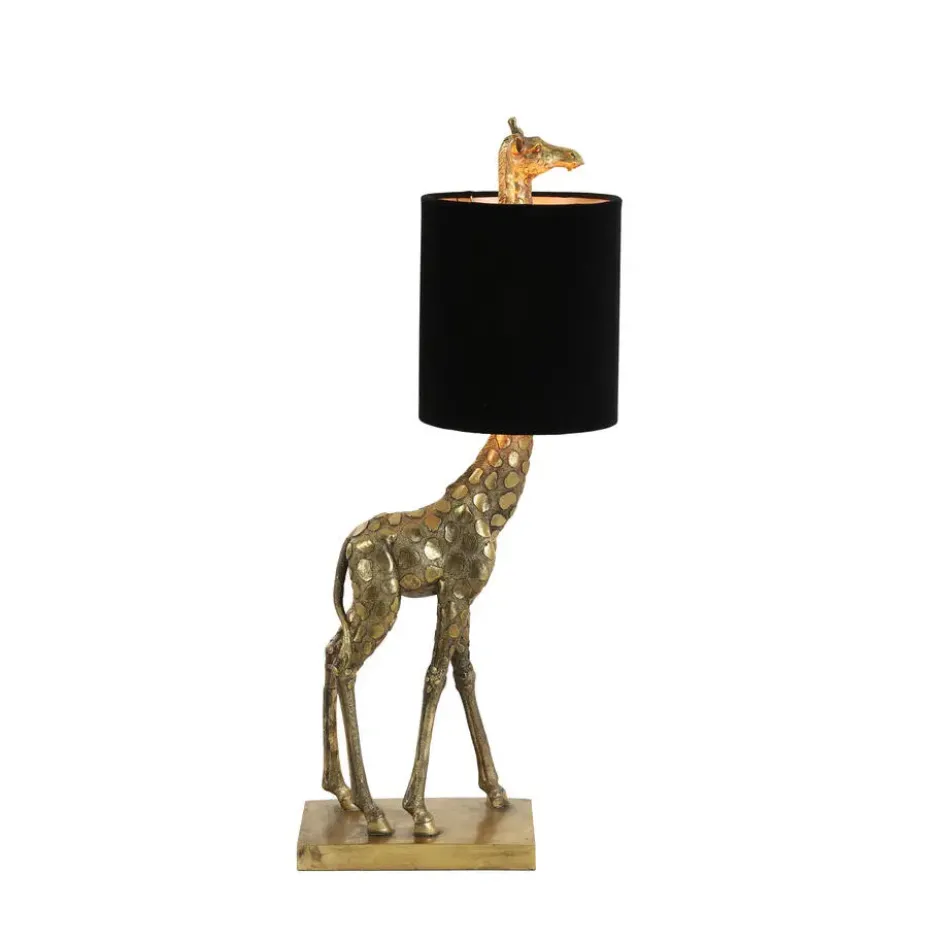 Tafellamp Giraffe - Goud/Zwart - 26x16x61cm