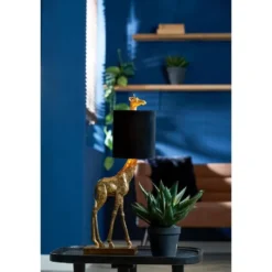 Tafellamp Giraffe - Goud/Zwart - 26x16x61cm