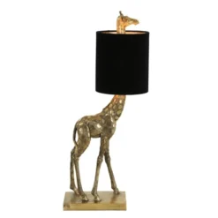 Tafellamp Giraffe - Goud/Zwart - 26x16x61cm