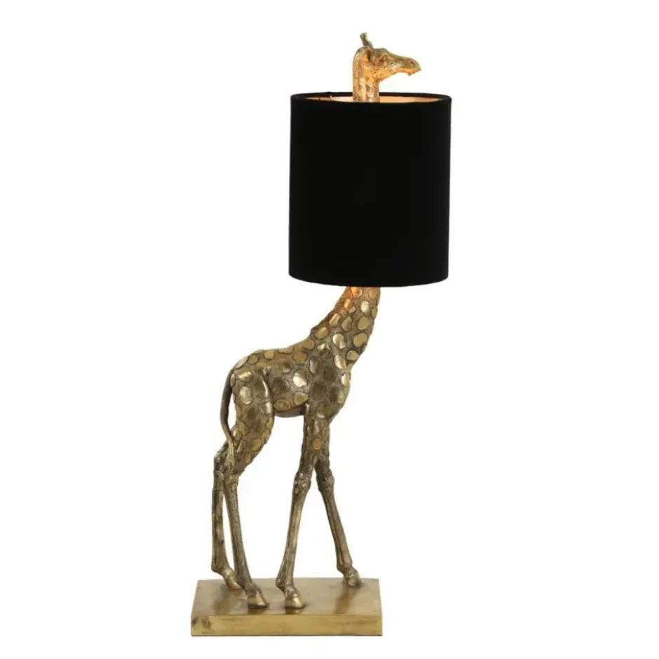 Tafellamp Giraffe - Goud/Zwart - 26x16x61cm