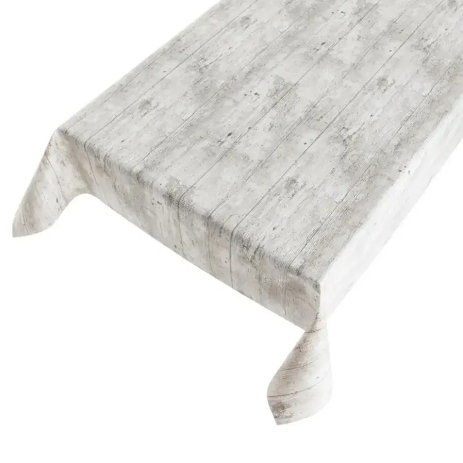 Tafelzeil - buiten - steigerhout motief - grijs - 140 x 245 cm