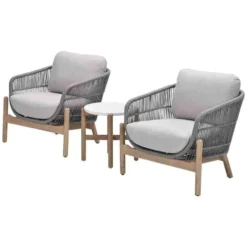 Talara loungeset - 3-delig - acaciahout - taupe