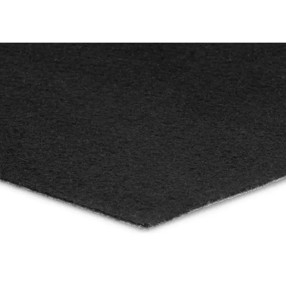 Tapijt loper Torrance - Breedte 200 cm - 2 mm dik - Zwart