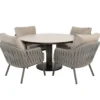 Taste by 4 Seasons Cannes tuinset 5-delig - Sarah lage tafel Ø130cm