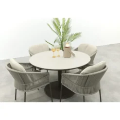 Taste Florence/Rodez ronde 4-persoons tuinset Ø120 cm. - Terre