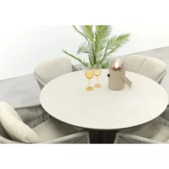 Taste Florence/Rodez ronde 4-persoons tuinset Ø120 cm. - Terre