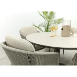 Taste Florence/Rodez ronde 4-persoons tuinset Ø120 cm. - Terre