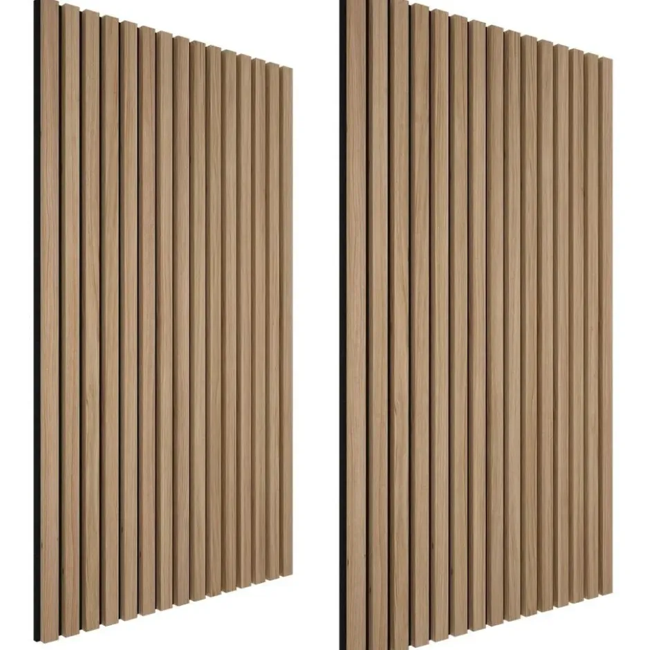 tectake Akoestische Paneel Set - Eiken - 2 MDF Panelen - Geluidsabsorberend