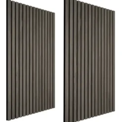 tectake Akoestische Panelen - Geluidsisolatie - MDF Houtfineer - Eiken Grijs