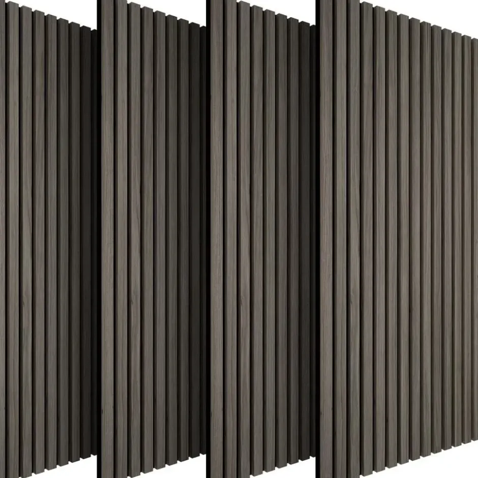 tectake Akoestische Panelen, 110 x 50 cm, Echt Houtfineer, Op Maat Snijden