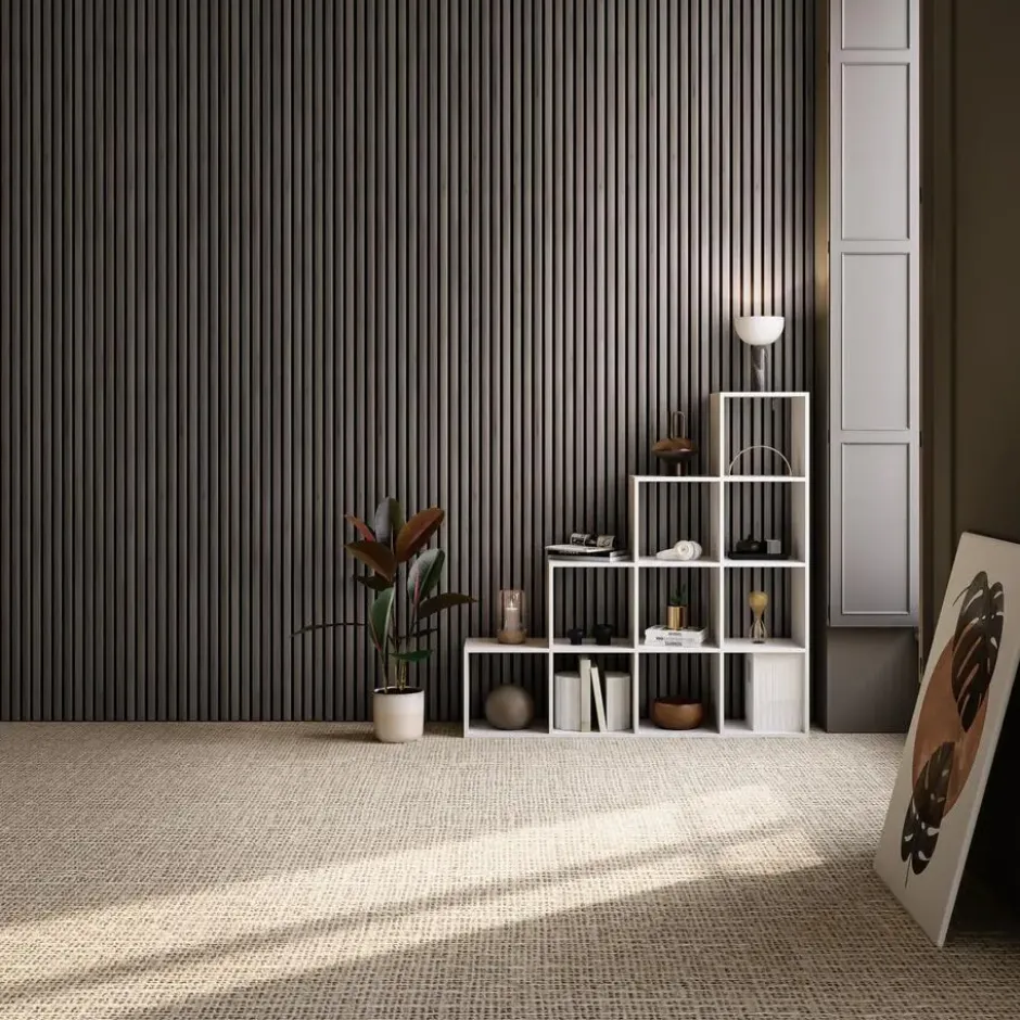 tectake Akoestische Panelen, 110 x 50 cm, Echt Houtfineer, Op Maat Snijden