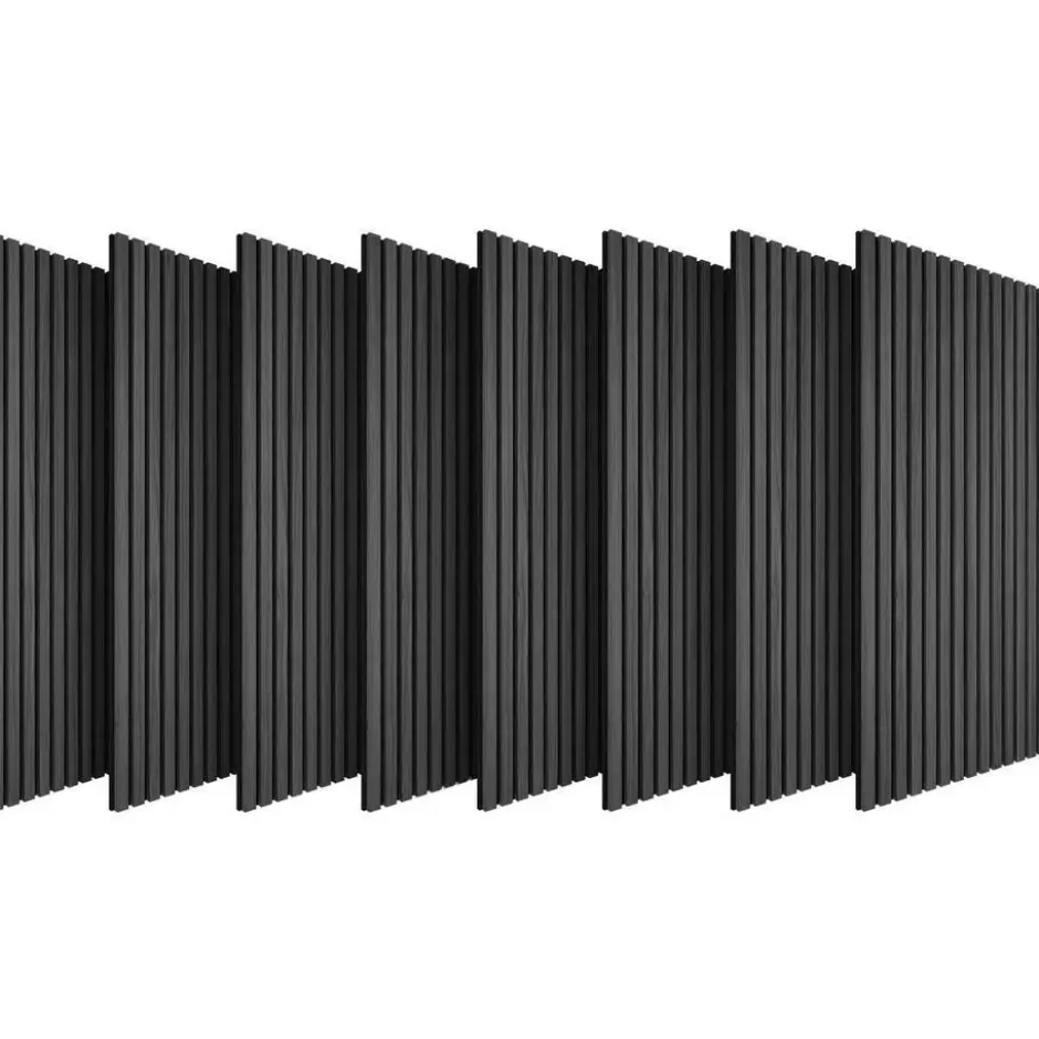 tectake Akoestische panelen Sonic Wall IV in houtlook, Zwarte Eik