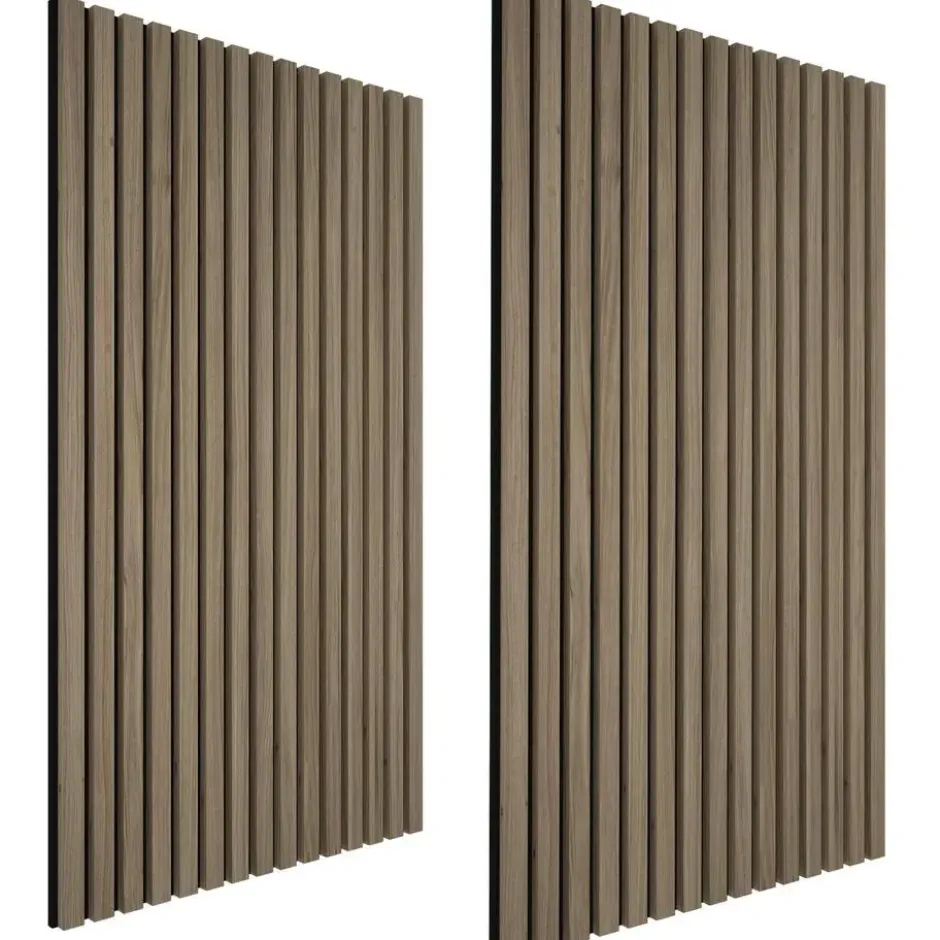 tectake Akoestische panelen Sonic Wall houtlook, Donker Eiken