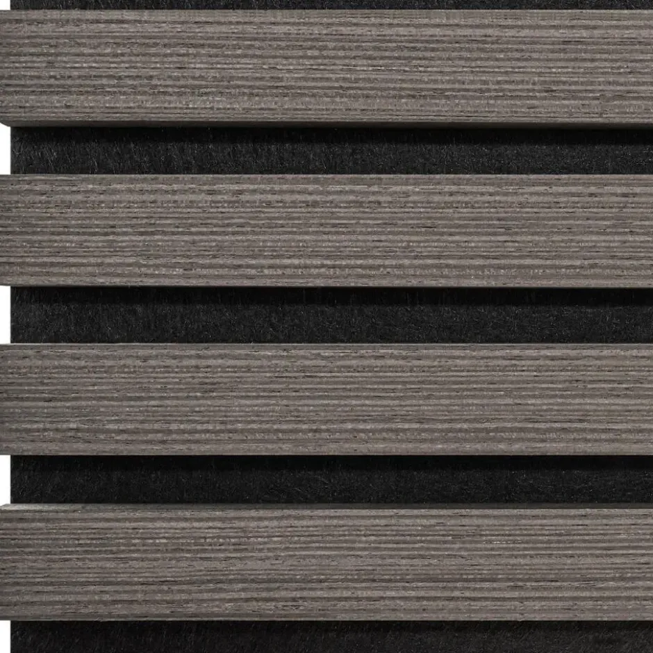 tectake Akoestische panelen Sonic Wall houtlook, Eiken Grijs