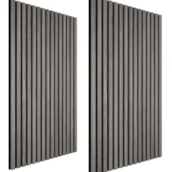 tectake Akoestische panelen Sonic Wall houtlook, Lichtgrijze Eik