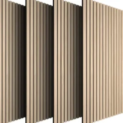 tectake Akoestische panelen Sonic Wall houtlook, Licht Eiken