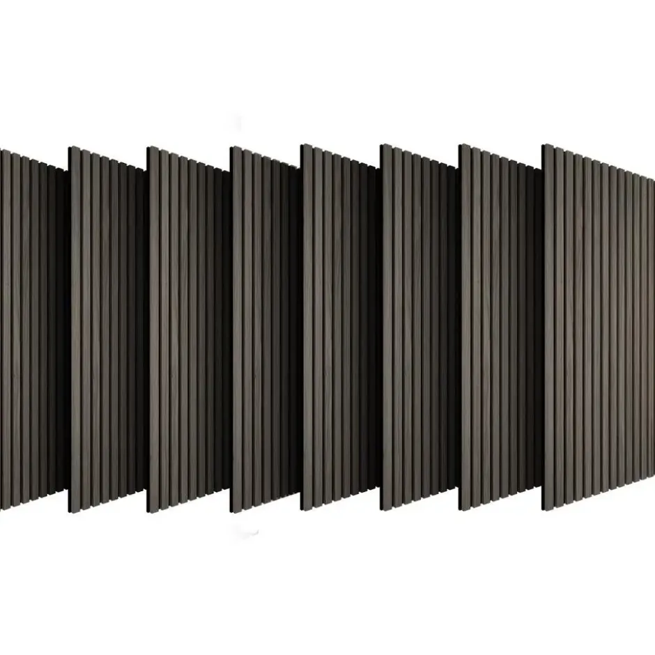 tectake Akoestische panelen Sonic Wall III in houtlook, Eiken Grijs