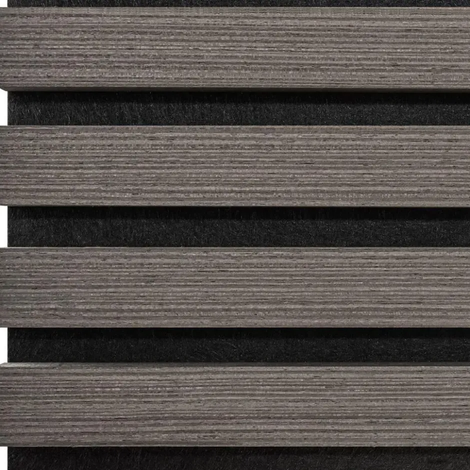 tectake Akoestische panelen Sonic Wall III in houtlook, Eiken Grijs