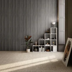 tectake Akoestische panelen Sonic Wall IV in houtlook, Lichtgrijze Eik