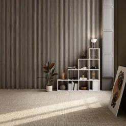 tectake Akoestische panelen Sonic Wall III in houtlook, Donker Eiken