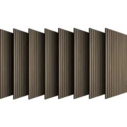 tectake Akoestische panelen Sonic Wall IV in houtlook, Donker Eiken