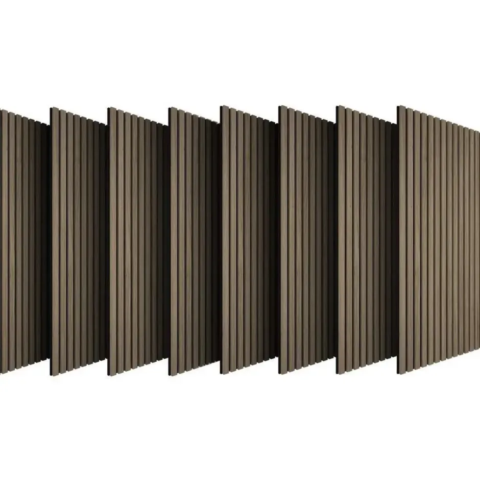 tectake Akoestische panelen Sonic Wall IV in houtlook, Donker Eiken