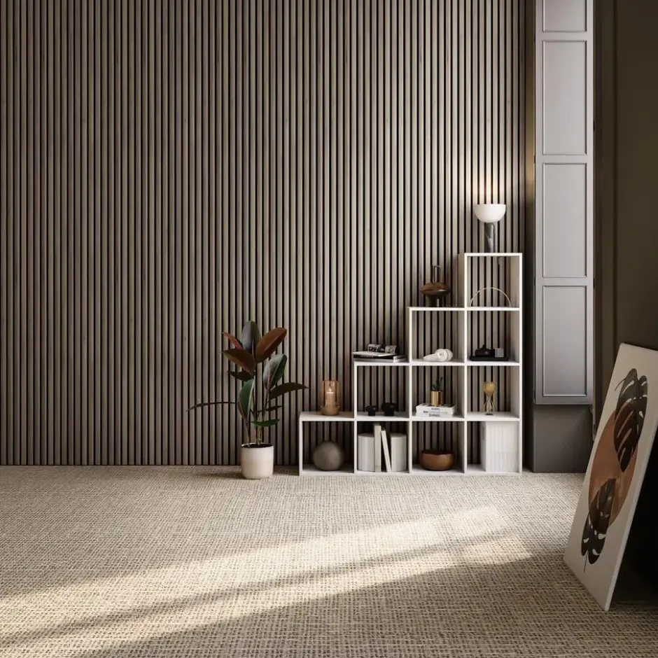 tectake Akoestische panelen Sonic Wall IV in houtlook, Donker Eiken