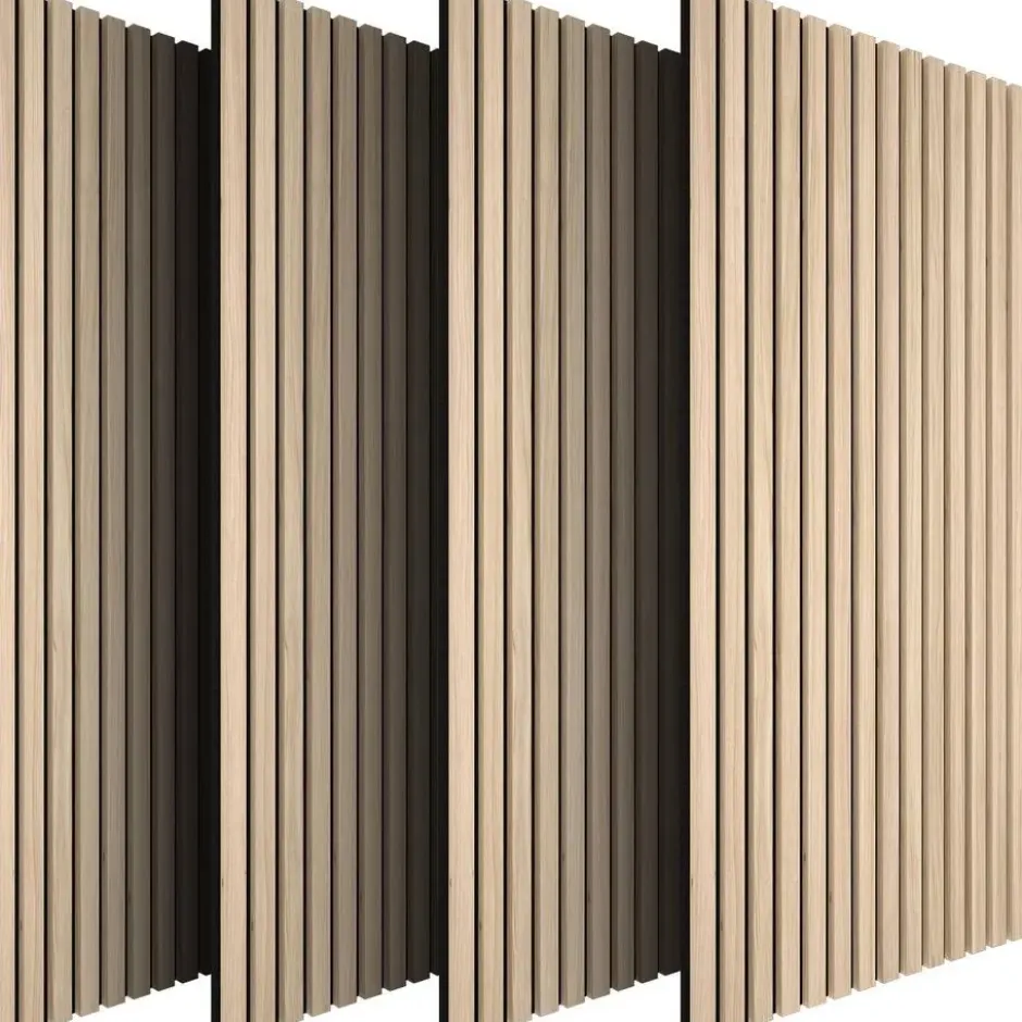 tectake Akoestische panelen Sonic Wall IV in houtlook, Licht Eiken