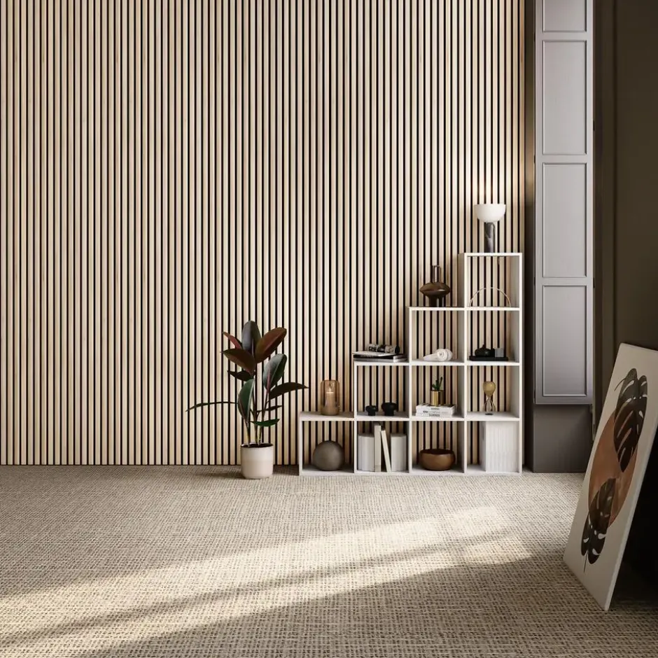 tectake Akoestische Wandpanelen - MDF Houtfineer - Licht Eiken - 110x50cm