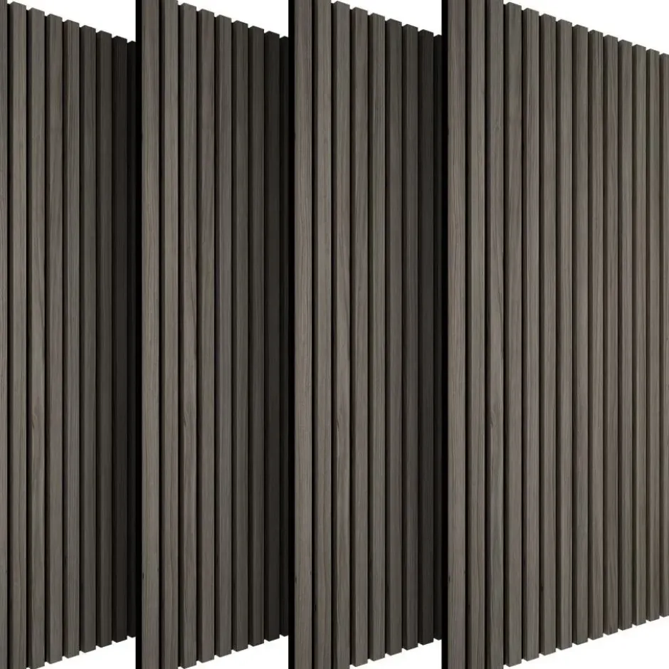 tectake Akoestische Wandpanelen Set van 4 - Eiken Grijs