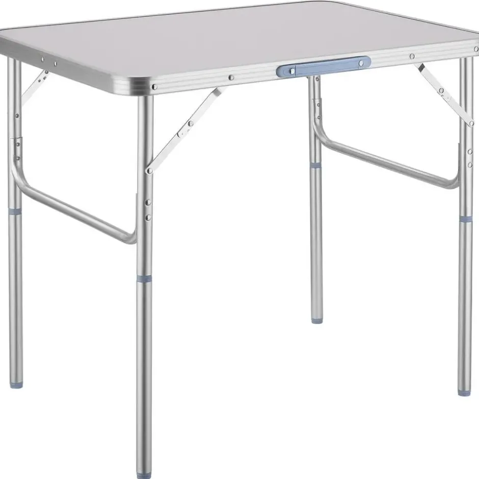 tectake Aluminium campingklaptafel 75 x 55 x 68 cm, Grijs