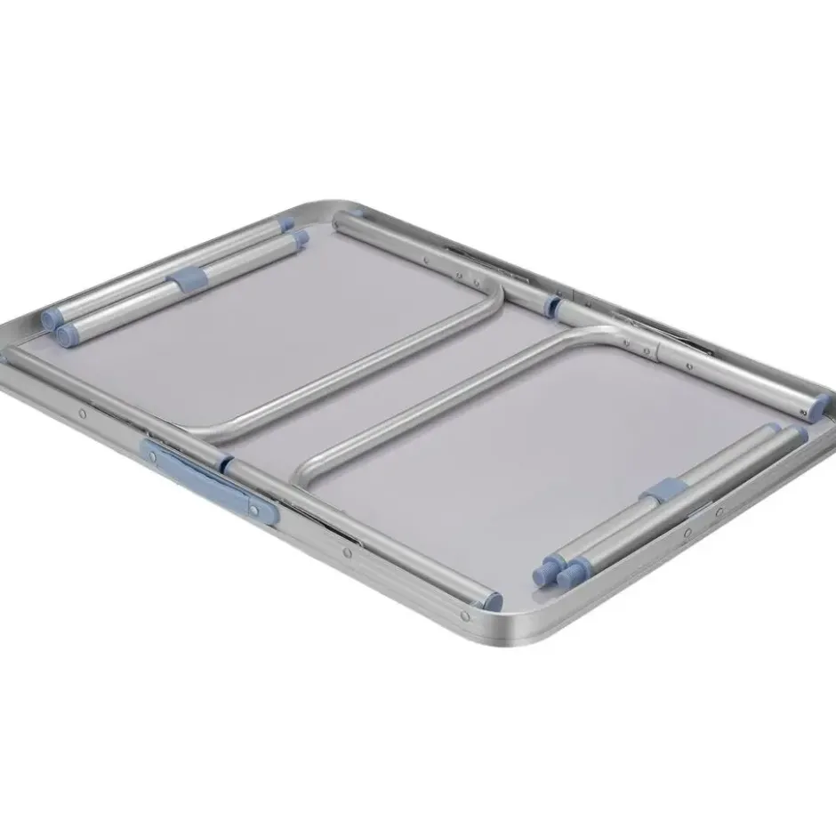 tectake Aluminium campingklaptafel 75 x 55 x 68 cm, Grijs