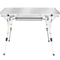 tectake Aluminium campingtafel Tina, opvouwbaar en in hoogte verstelbaar