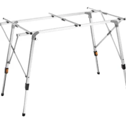 tectake Aluminium klaptafel Bastian, in hoogte verstelbaar, Zilver