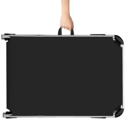 tectake Aluminium ligstoel Aurelie, gestoffeerd, opvouwbaar, Zwart