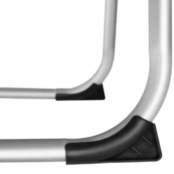 tectake Aluminium ligstoel Lorella, gestoffeerd, opvouwbaar, Grijsgevlekt