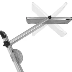 tectake Aluminium ligstoel Lorella, gestoffeerd, opvouwbaar, Grijsgevlekt