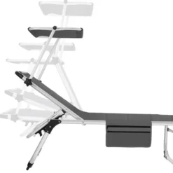 tectake Aluminium ligstoel Lorella, gestoffeerd, opvouwbaar, Grijs