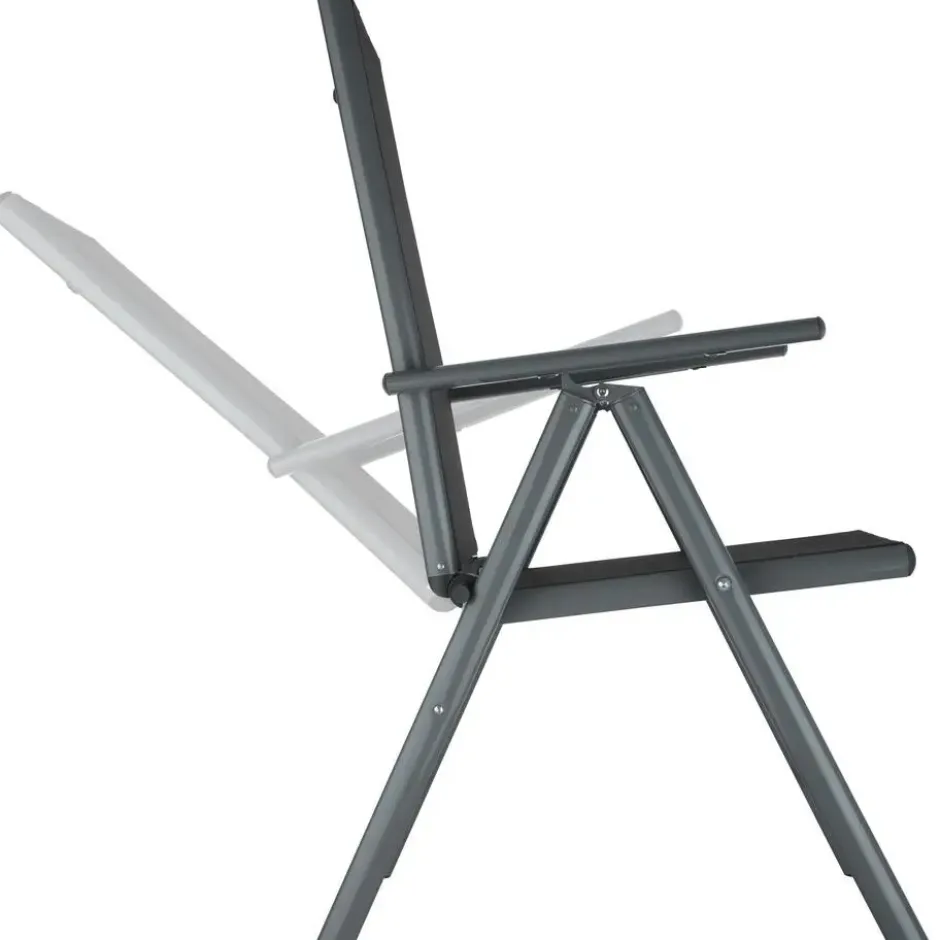 tectake Aluminium tuinset 4+1 - Antraciet