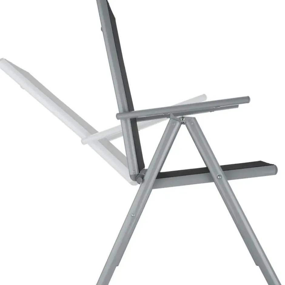 tectake Aluminium tuinset 4+1 - Zilver