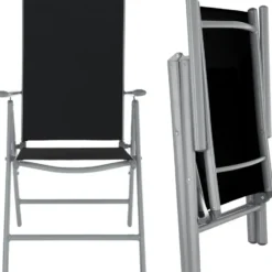 tectake Aluminium tuinset 4+1 - Zilver