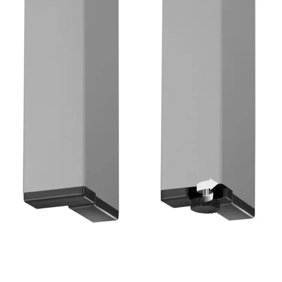 tectake Aluminium tuintafel Maren met in hoogte verstelbare poten 90x90x74,5cm