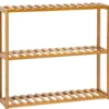 tectake Badkamerrek van bamboe 60x15x54,5cm, Bruin